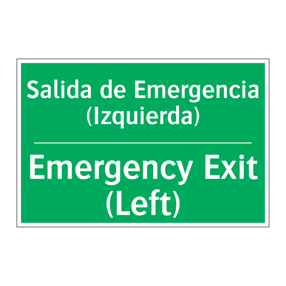 Salida de Emergencia /.../ - Emergency Exit (Left)
