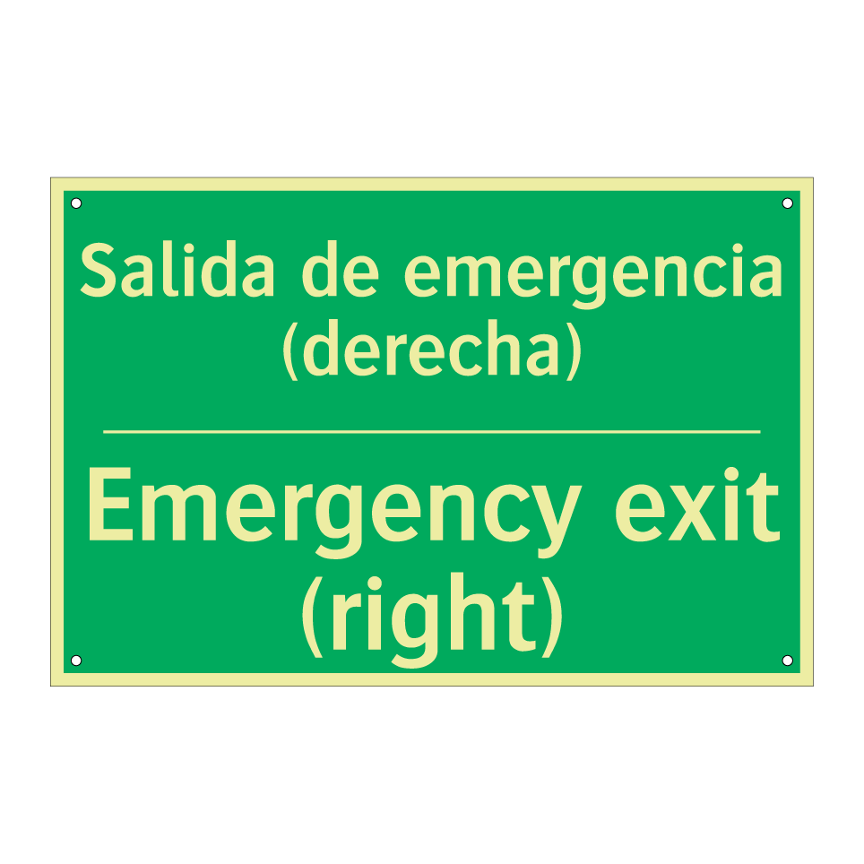 Salida de emergencia (derecha) - Emergency exit (right)