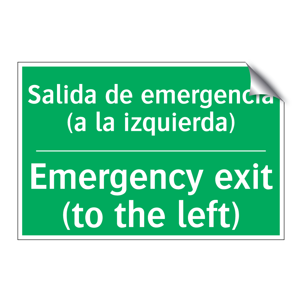 Salida de emergencia (a la /.../ - Emergency exit (to the left)