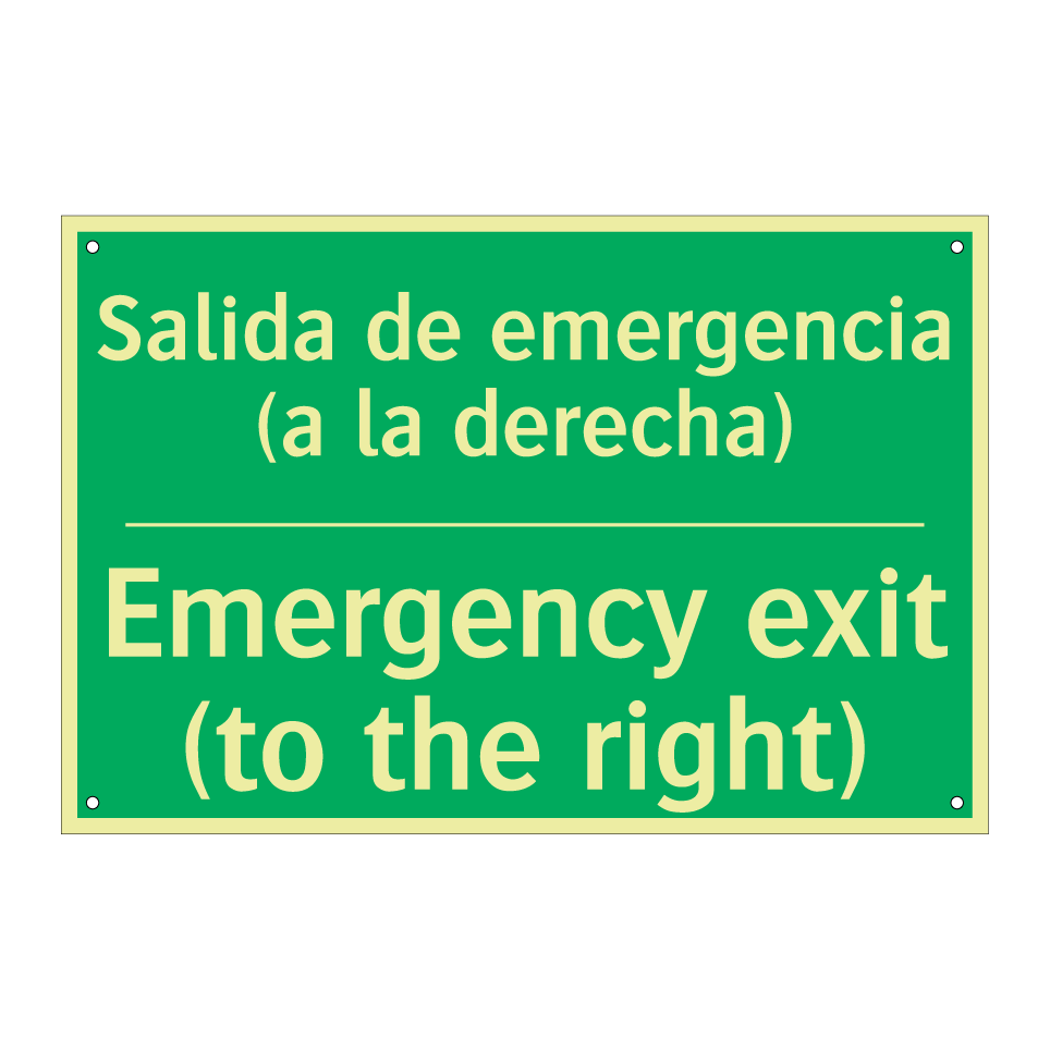 Salida de emergencia (a la /.../ - Emergency exit (to the right)