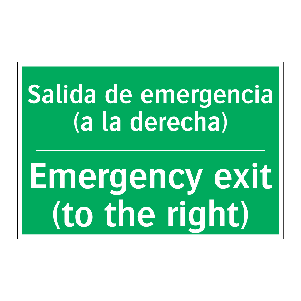 Salida de emergencia (a la /.../ - Emergency exit (to the right)