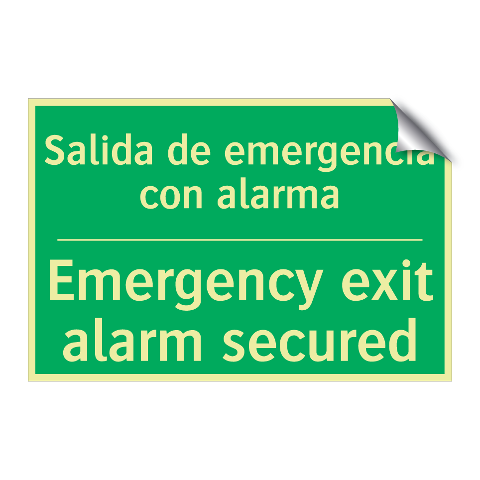 Salida de emergencia con /.../ - Emergency exit alarm secured