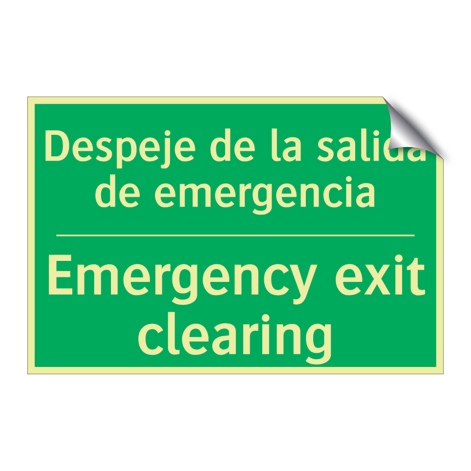 Despeje de la salida de /.../ - Emergency exit clearing