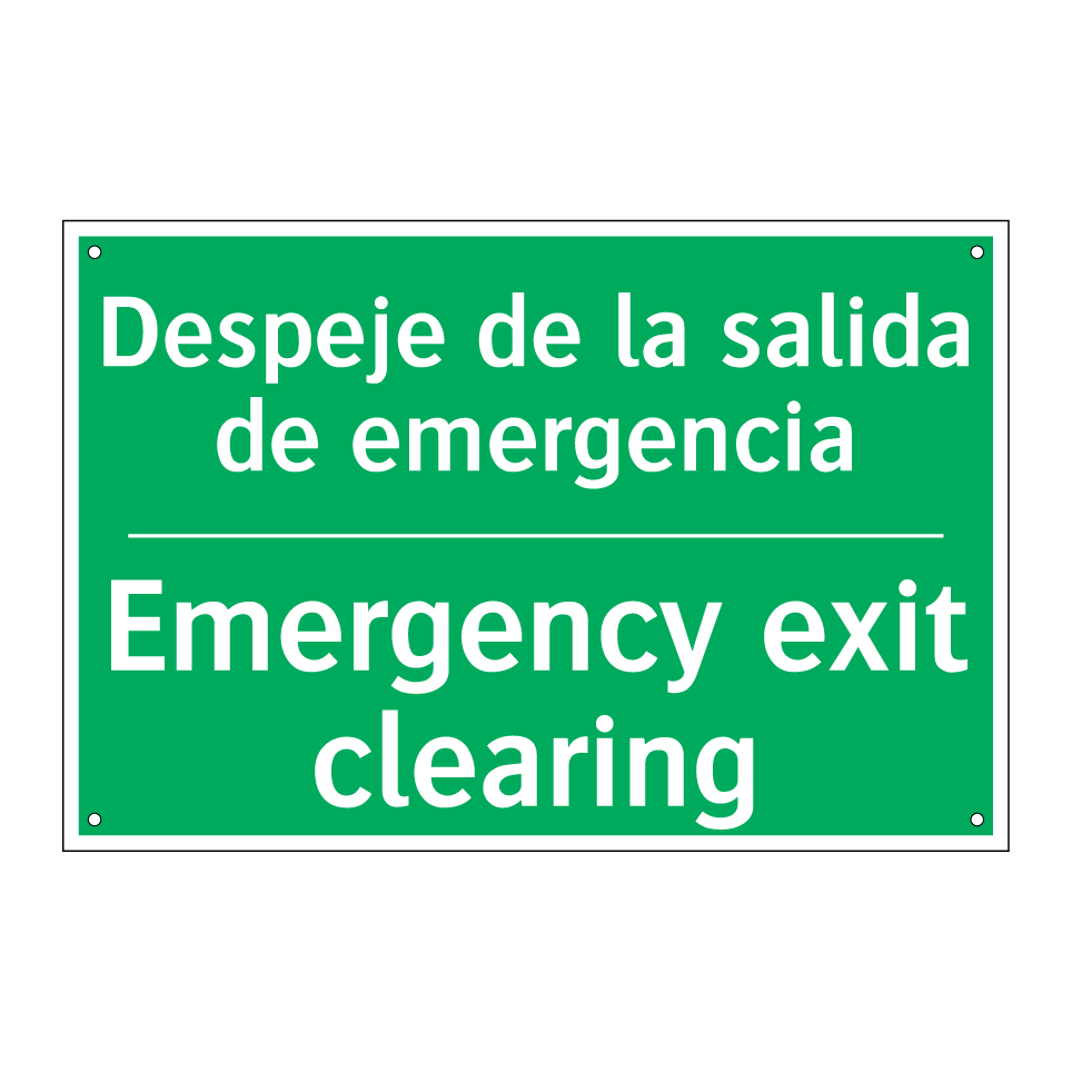 Despeje de la salida de /.../ - Emergency exit clearing