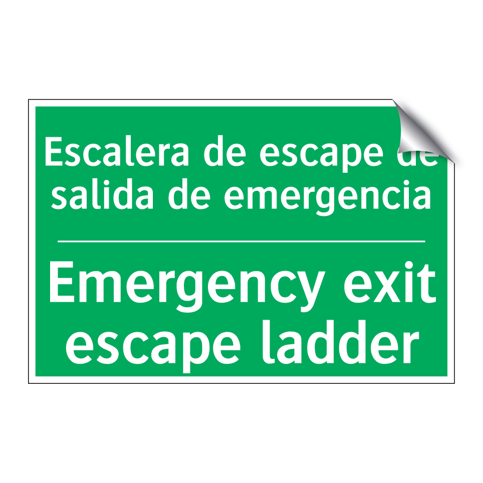 Escalera de escape de salida /.../ - Emergency exit escape ladder