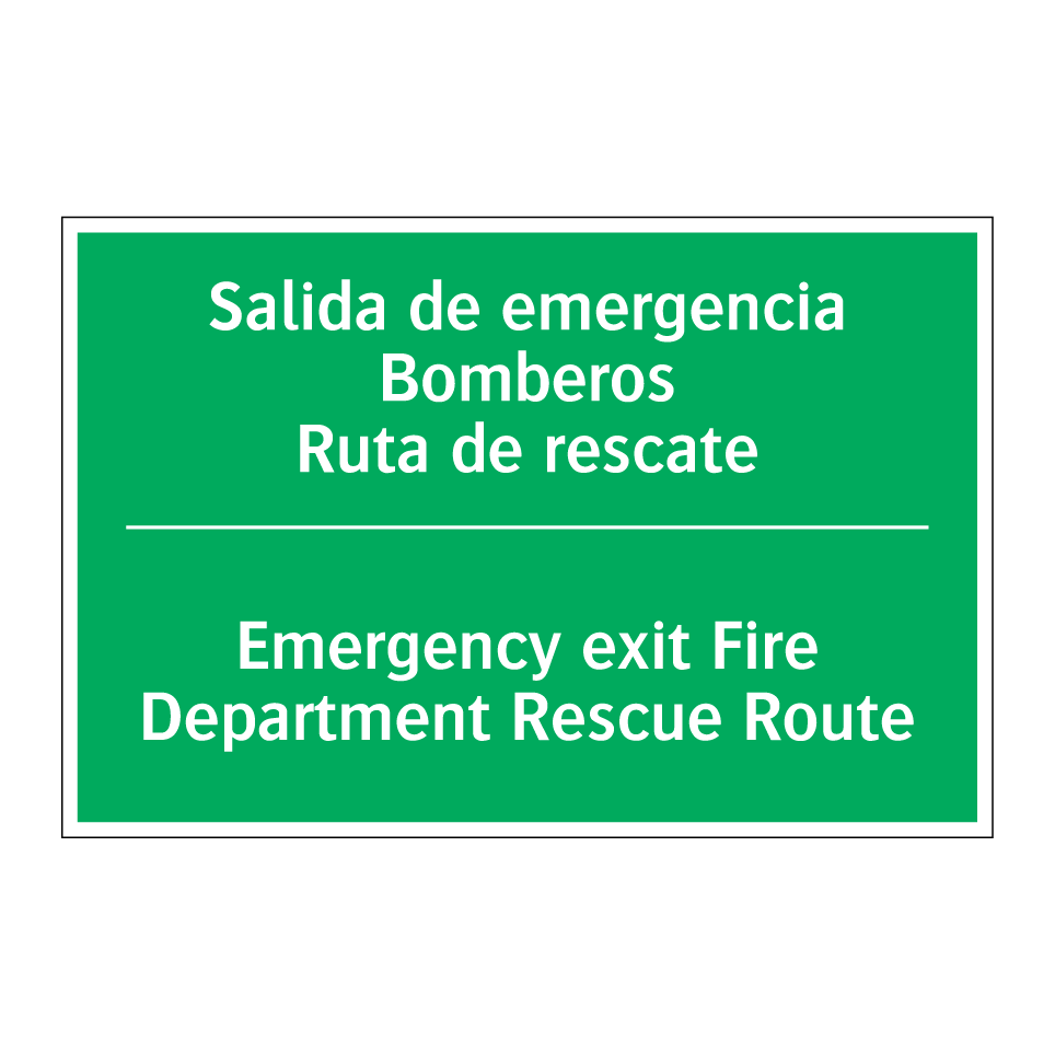 Salida de emergencia /.../ - Emergency exit Fire /.../