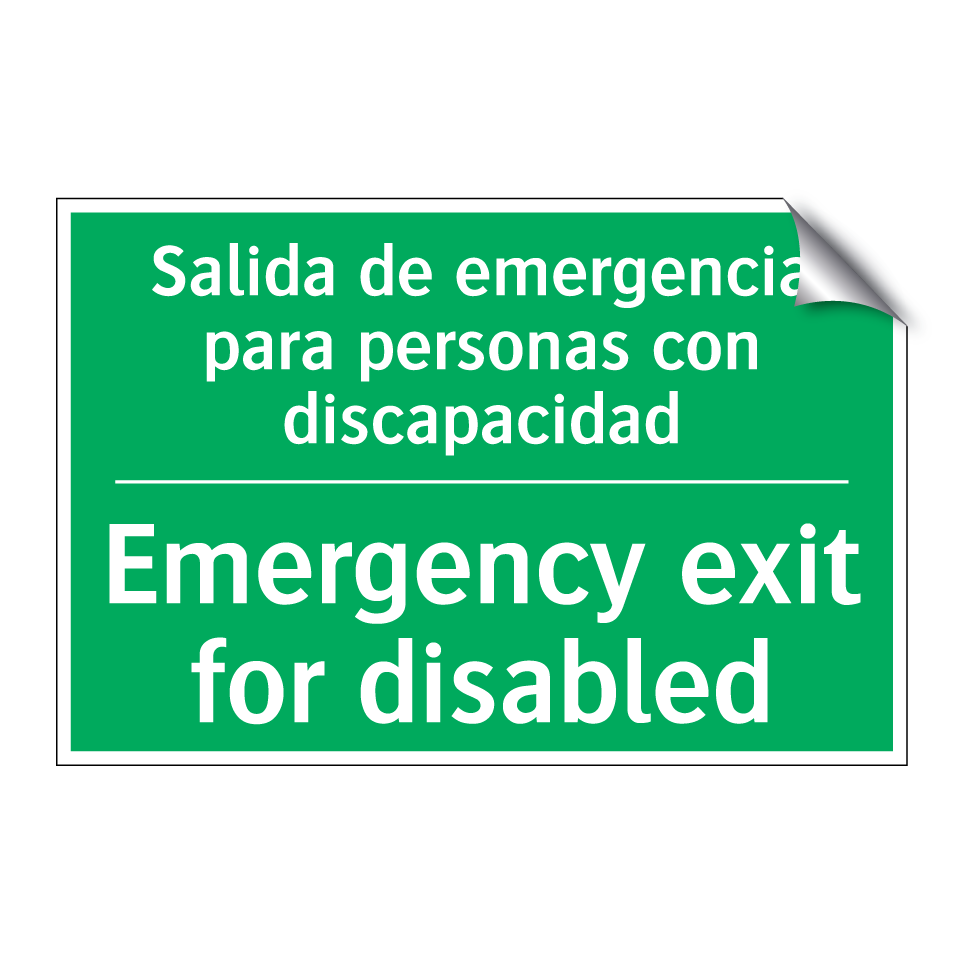 Salida de emergencia para /.../ - Emergency exit for disabled