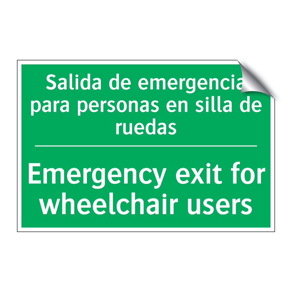 Salida de emergencia para /.../ - Emergency exit for wheelchair /.../