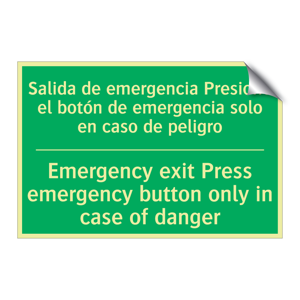 Salida de emergencia Presione /.../ - Emergency exit Press /.../