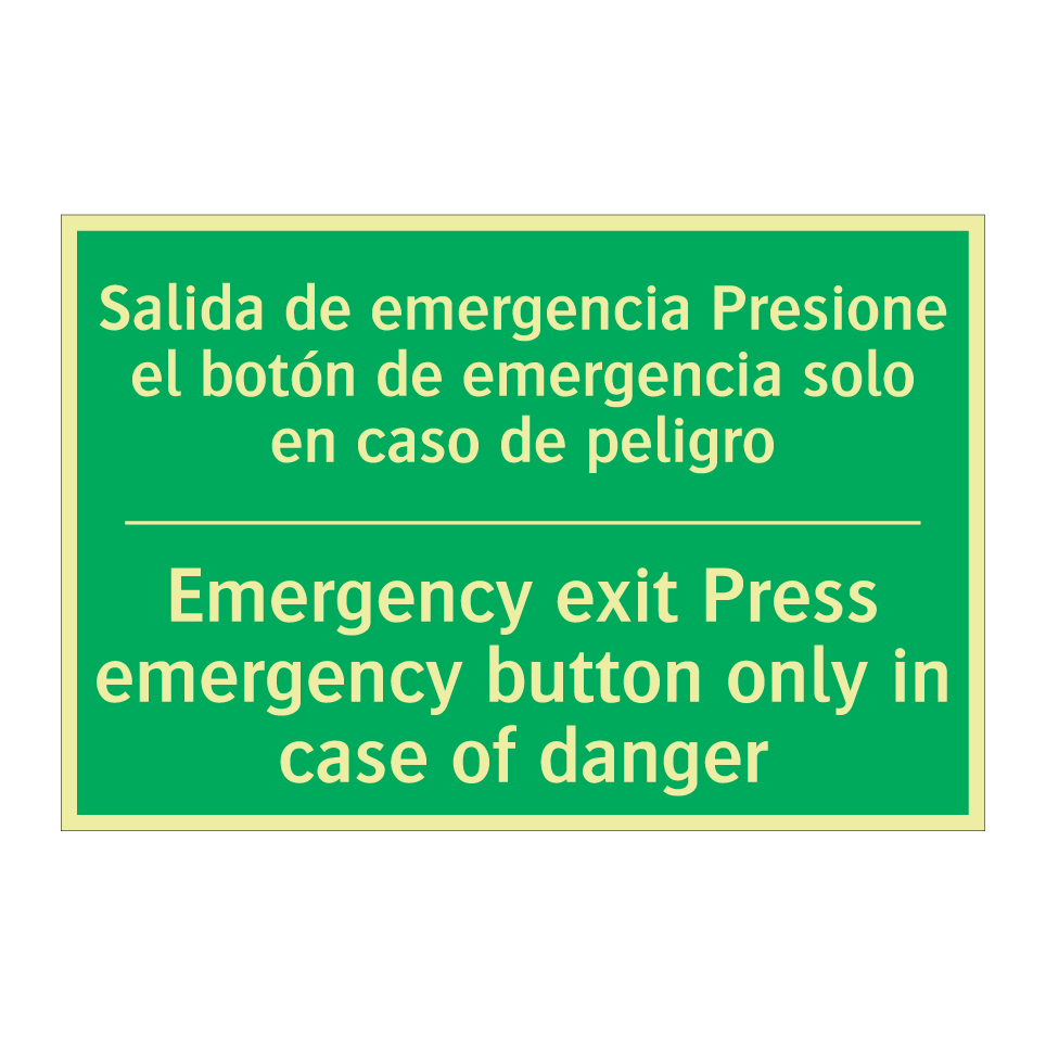 Salida de emergencia Presione /.../ - Emergency exit Press /.../