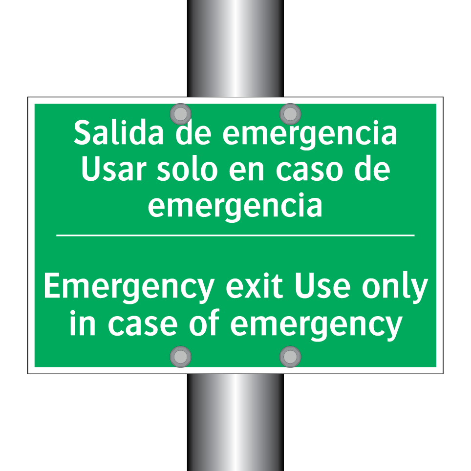 Salida de emergencia /.../ - Emergency exit Use only in /.../