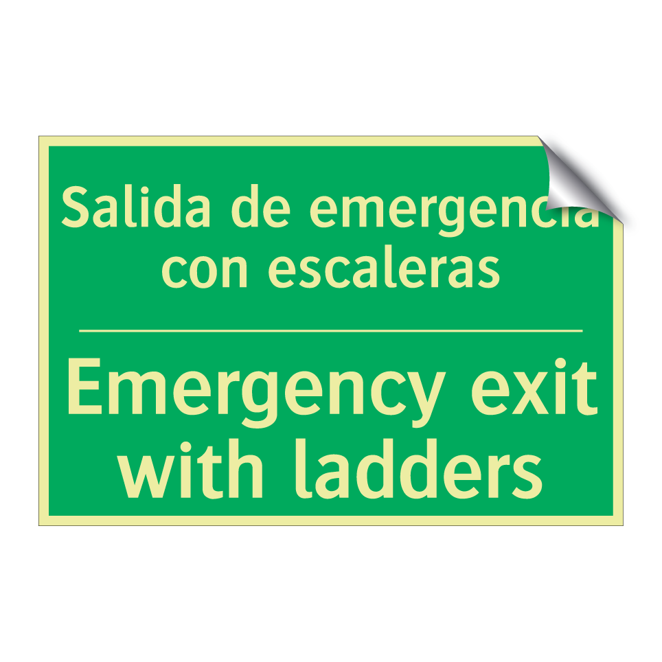 Salida de emergencia con /.../ - Emergency exit with ladders