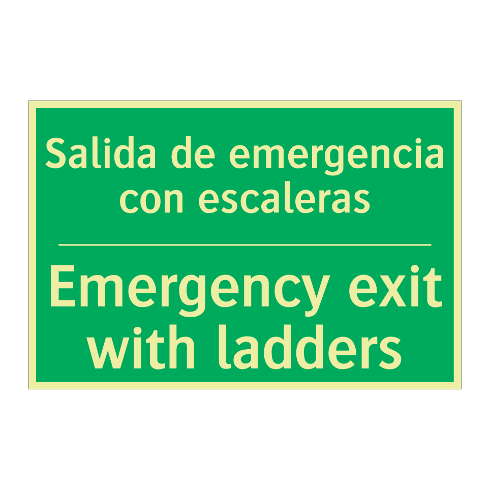 Salida de emergencia con /.../ - Emergency exit with ladders