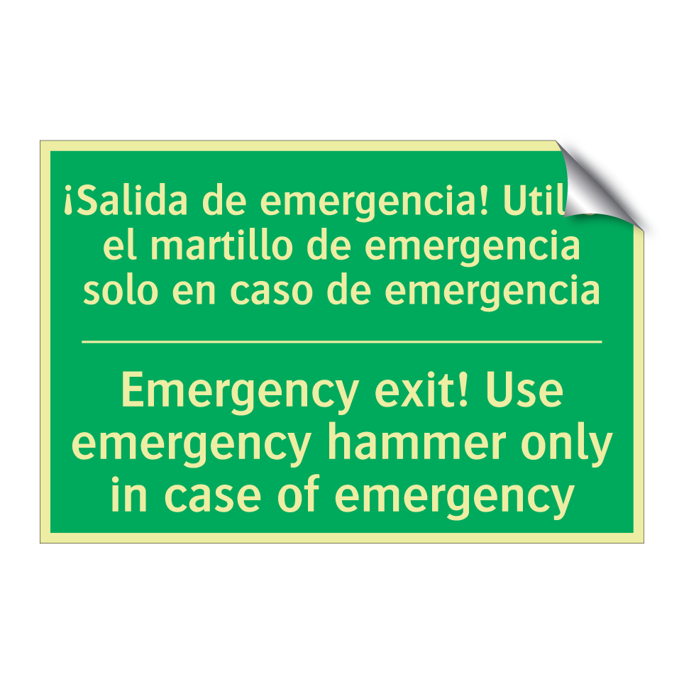 ¡Salida de emergencia! /.../ - Emergency exit! Use emergency /.../