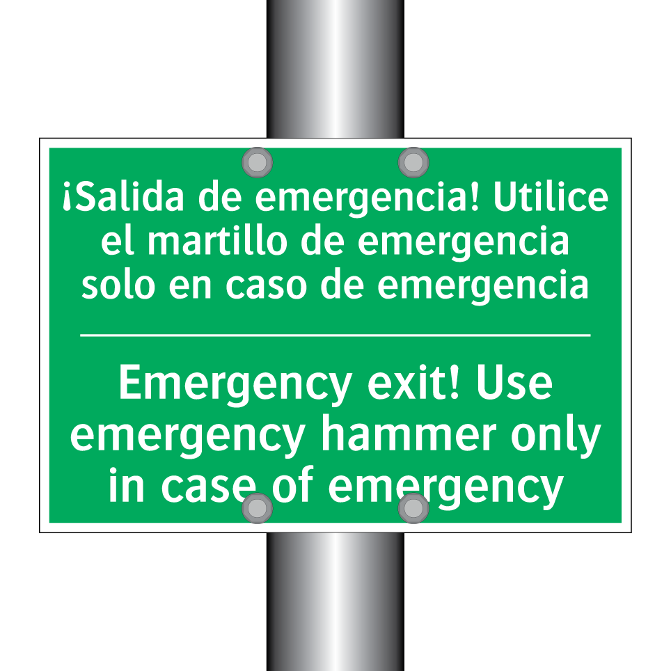 ¡Salida de emergencia! /.../ - Emergency exit! Use emergency /.../