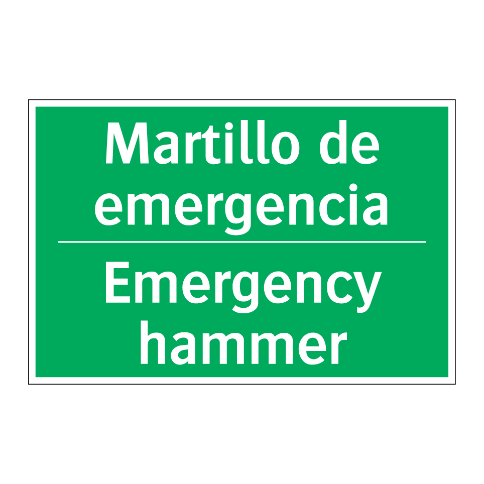Martillo de emergencia - Emergency hammer