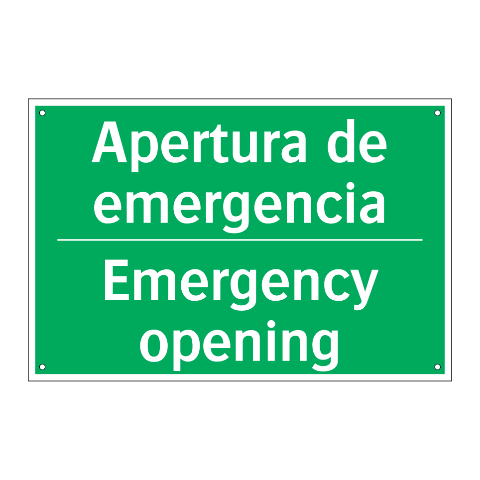 Apertura de emergencia - Emergency opening