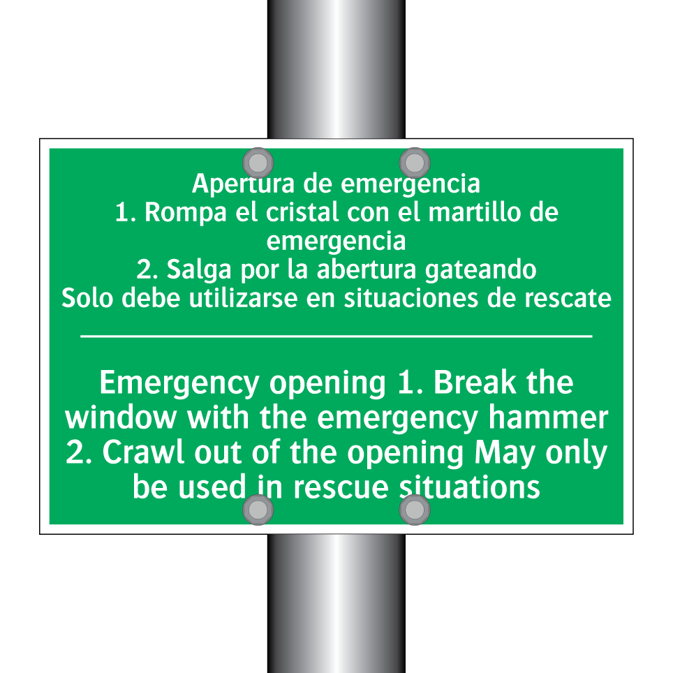 Apertura de emergencia /.../ - Emergency opening 1. Break /.../