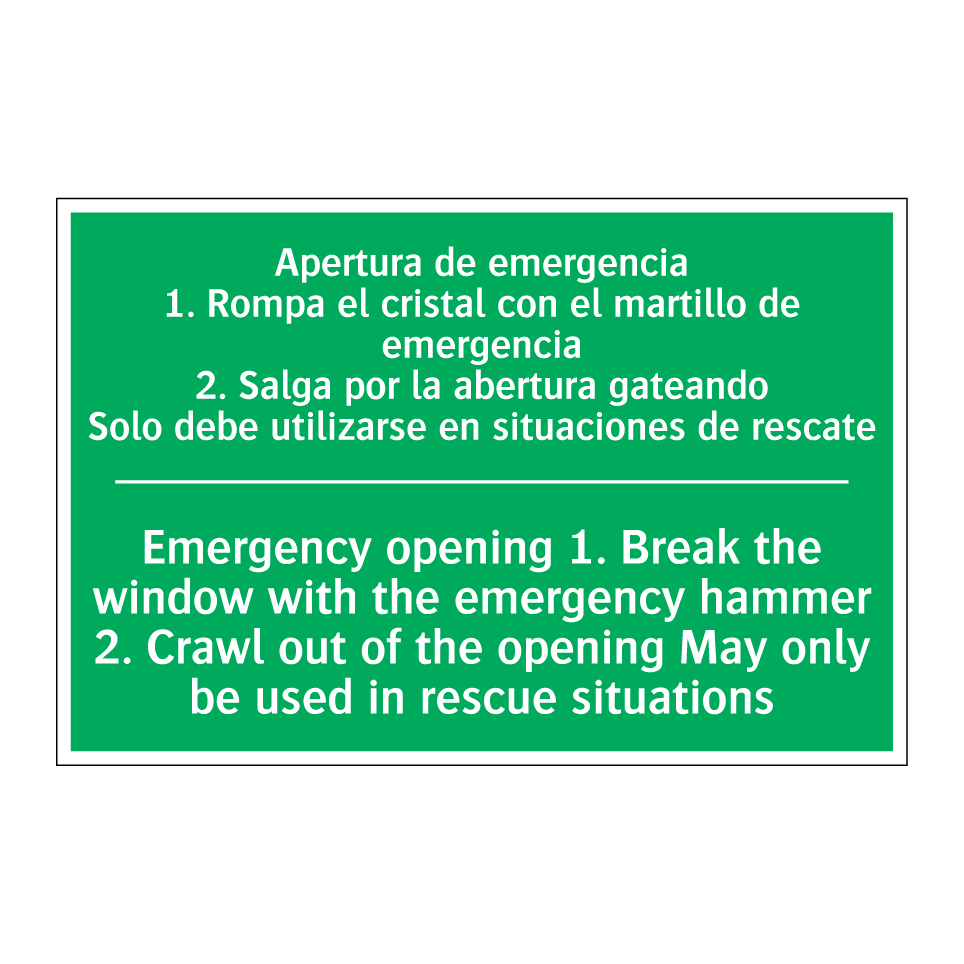 Apertura de emergencia /.../ - Emergency opening 1. Break /.../