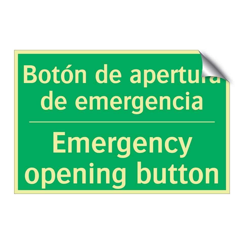 Botón de apertura de /.../ - Emergency opening button