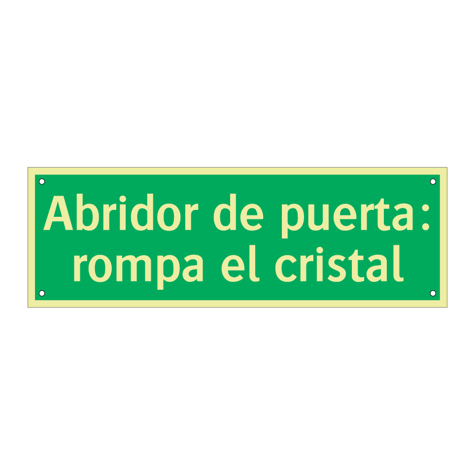 Abridor de puerta: rompa el cristal