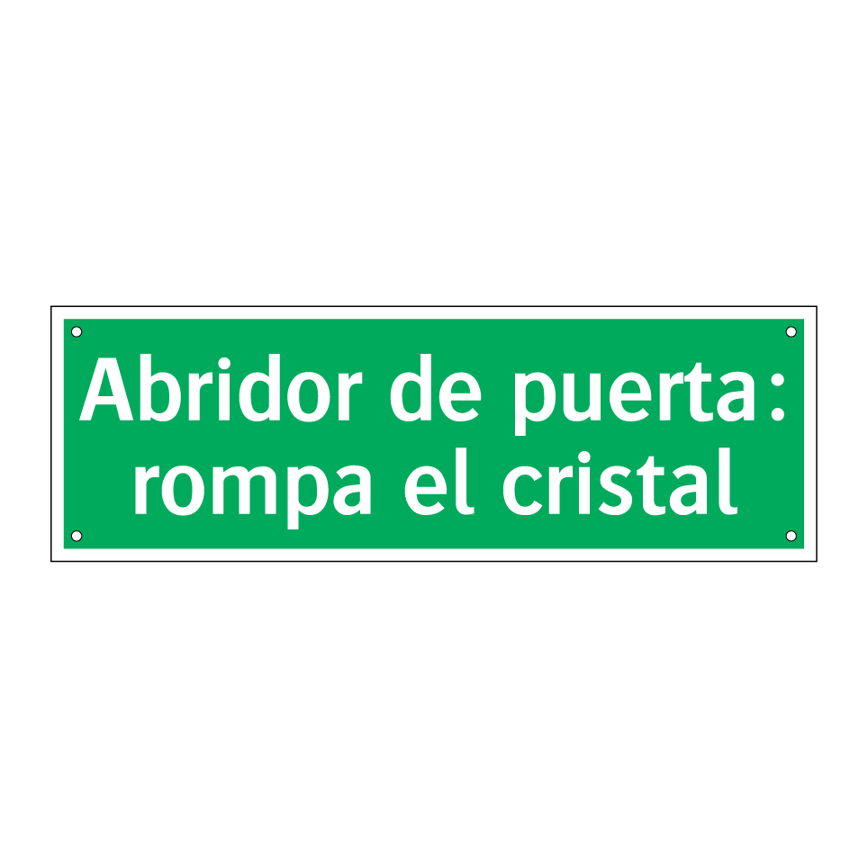 Abridor de puerta: rompa el cristal