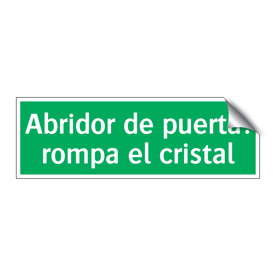 Abridor de puerta: rompa el cristal