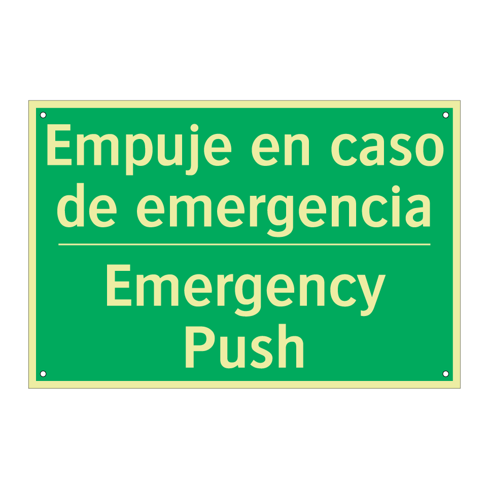 Empuje en caso de emergencia - Emergency Push