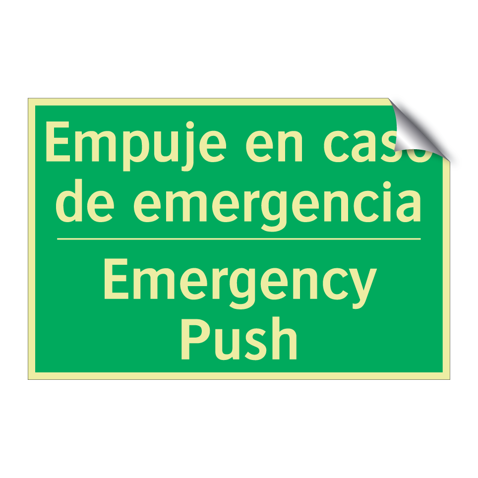 Empuje en caso de emergencia - Emergency Push