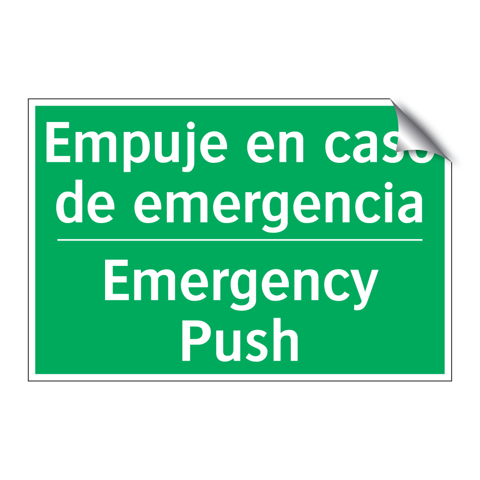 Empuje en caso de emergencia - Emergency Push
