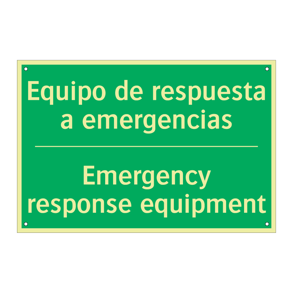 Equipo de respuesta a /.../ - Emergency response equipment