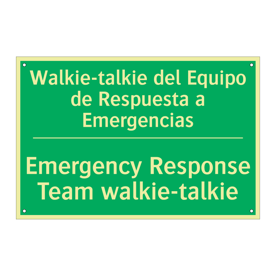 Walkie-talkie del Equipo de /.../ - Emergency Response Team /.../