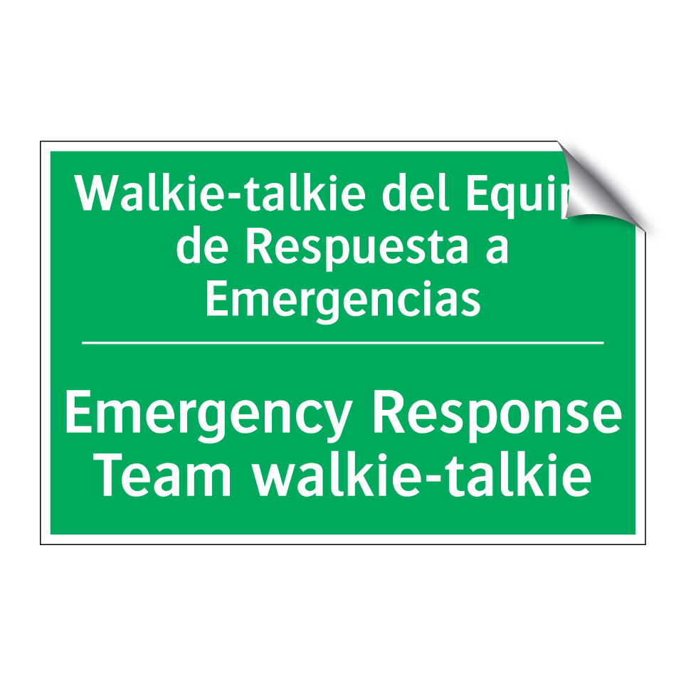 Walkie-talkie del Equipo de /.../ - Emergency Response Team /.../