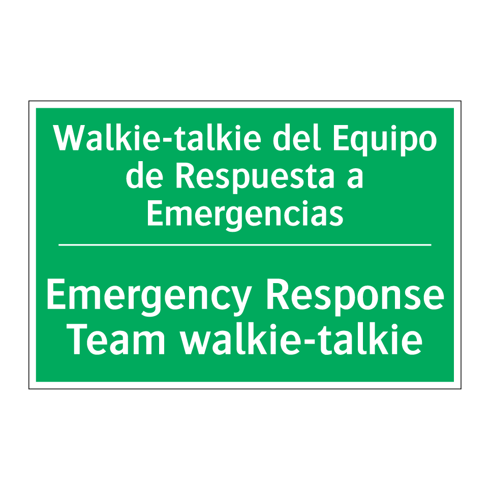 Walkie-talkie del Equipo de /.../ - Emergency Response Team /.../