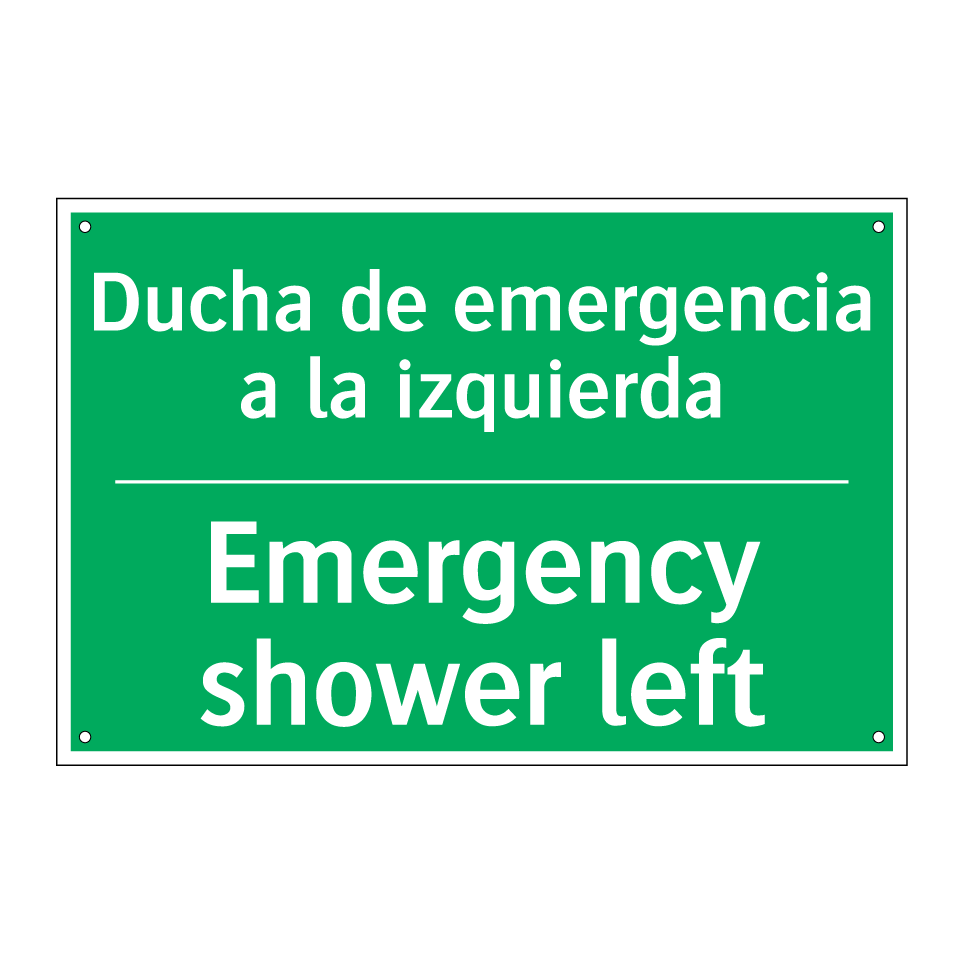 Ducha de emergencia a la /.../ - Emergency shower left