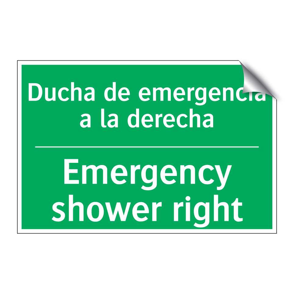 Ducha de emergencia a la /.../ - Emergency shower right