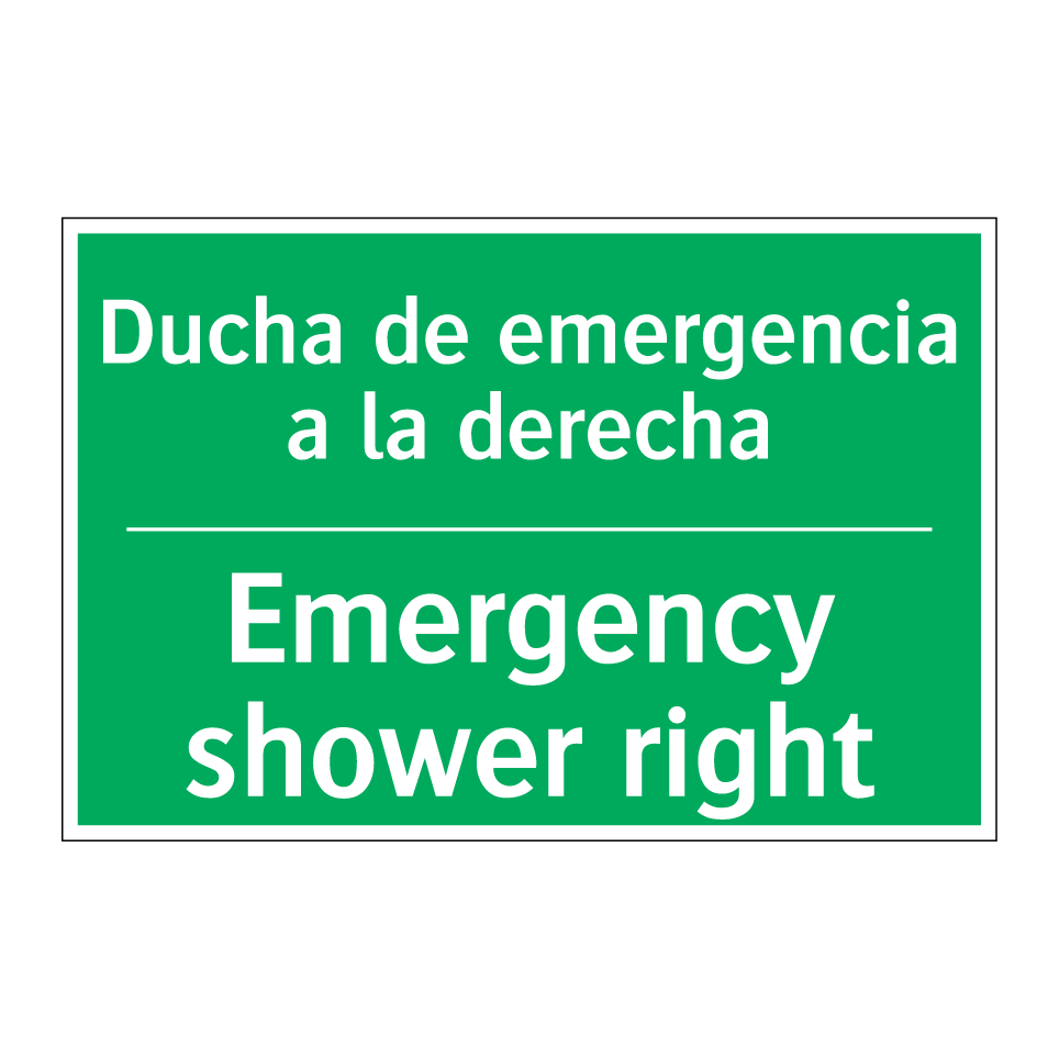 Ducha de emergencia a la /.../ - Emergency shower right