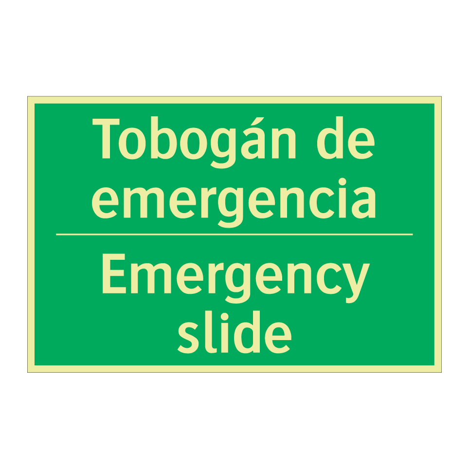 Tobogán de emergencia - Emergency slide