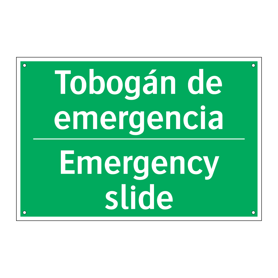 Tobogán de emergencia - Emergency slide