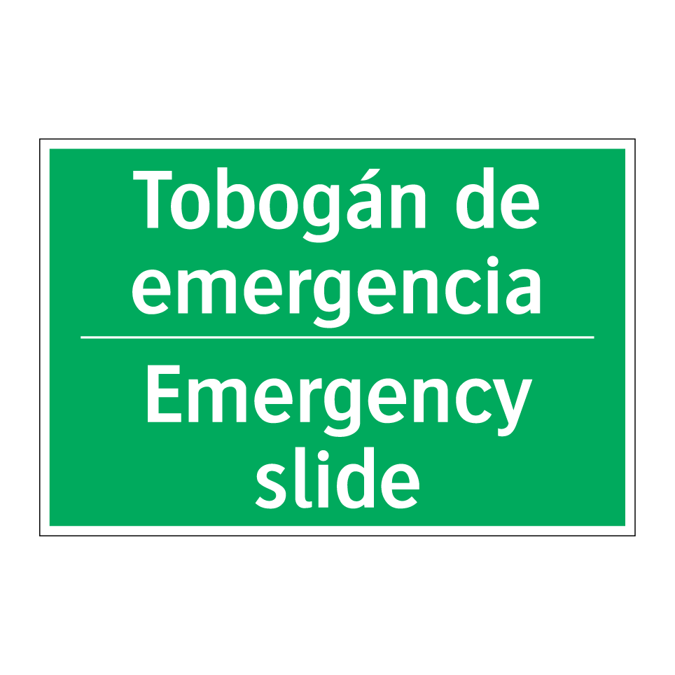 Tobogán de emergencia - Emergency slide