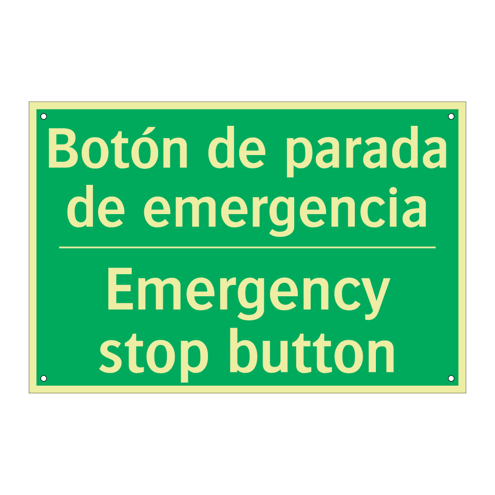 Botón de parada de emergencia - Emergency stop button