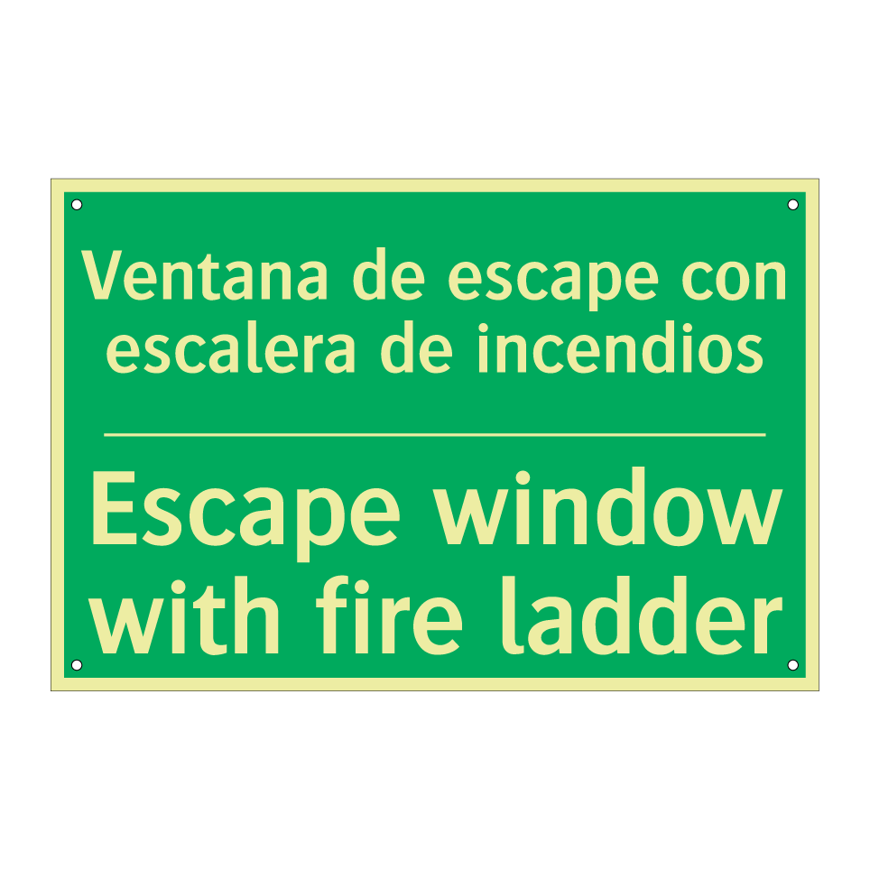 Ventana de escape con /.../ - Escape window with fire ladder