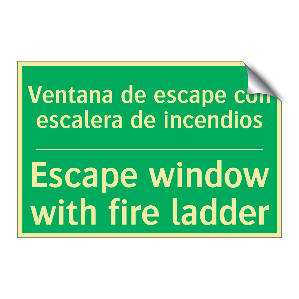 Ventana de escape con /.../ - Escape window with fire ladder