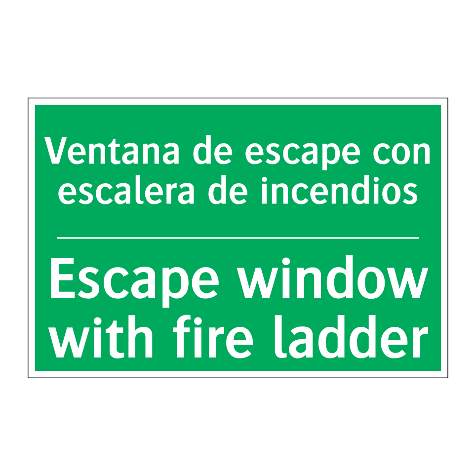 Ventana de escape con /.../ - Escape window with fire ladder