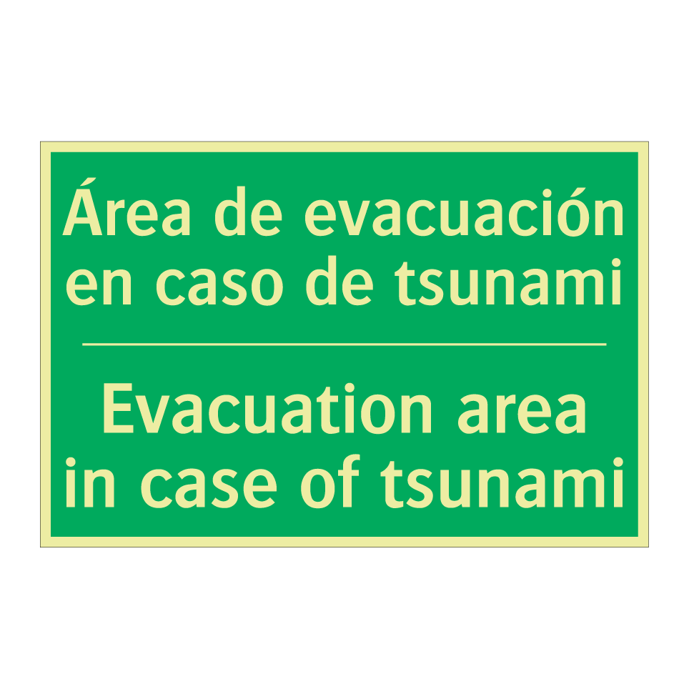 Área de evacuación en caso de /.../ - Evacuation area in case of /.../