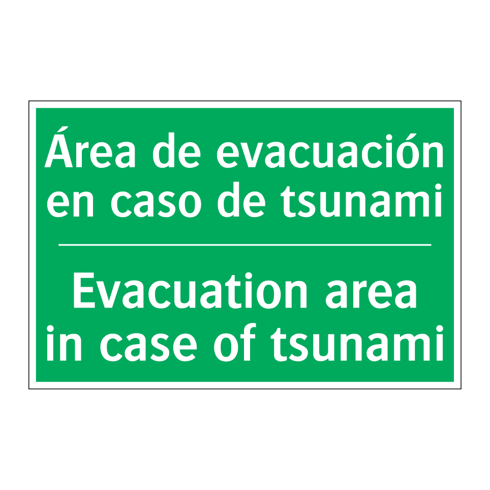 Área de evacuación en caso de /.../ - Evacuation area in case of /.../