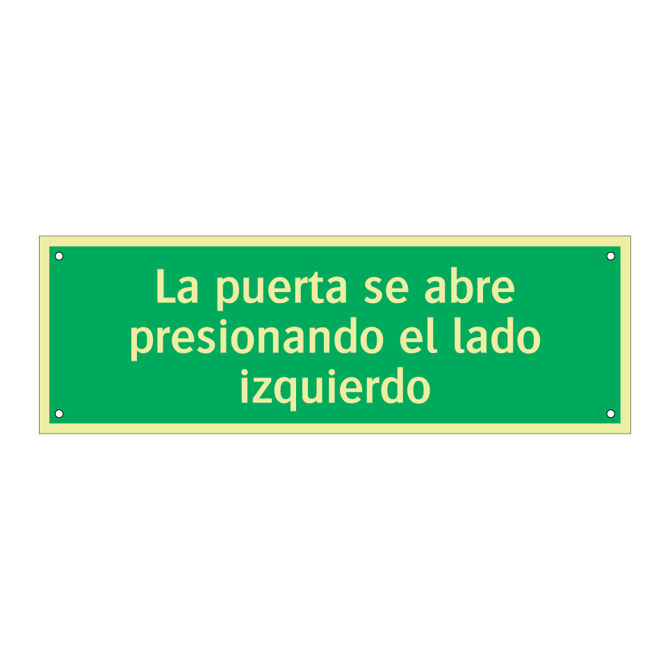 La puerta se abre presionando el lado izquierdo