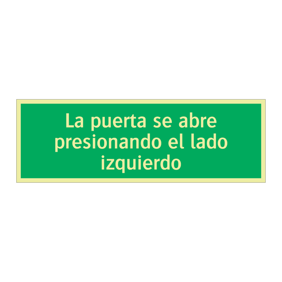 La puerta se abre presionando el lado izquierdo
