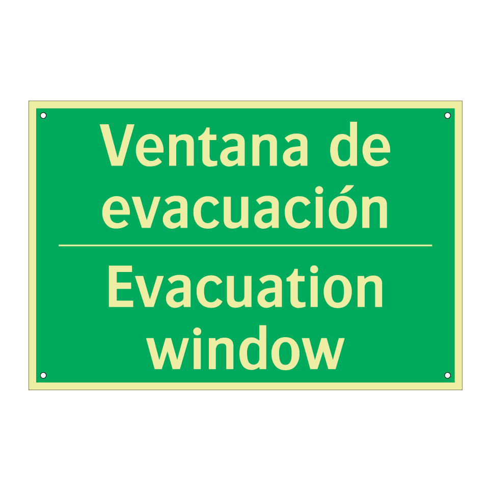 Ventana de evacuación - Evacuation window