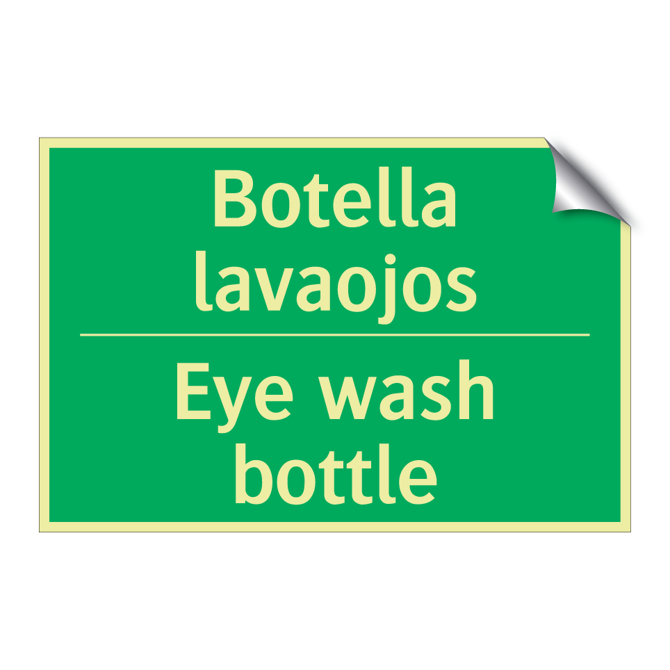 Botella lavaojos - Eye wash bottle